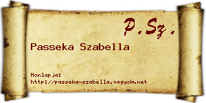 Passeka Szabella névjegykártya
